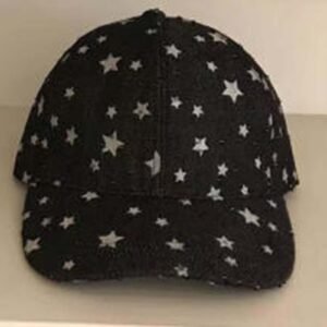 Star Denim Baseball Cap - Black