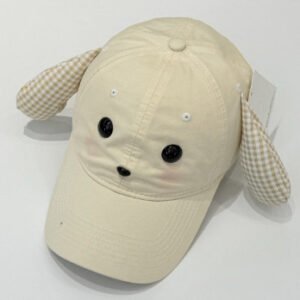 Sombrero de béisbol de perro de orejas a cuadros