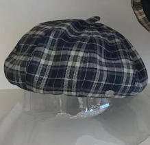 Boina a cuadros - Negro