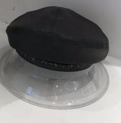 Boina de cuero - Negra