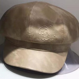 Sombrero Gatsby de dibujos animados estampado - Beige