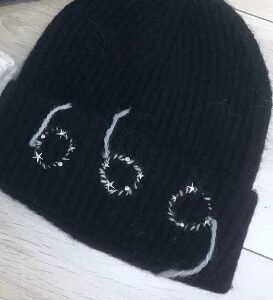 Sombrero de punto moderno - Negro