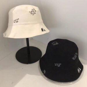 Lindo Sombrero De Pescador Bordado - Negro