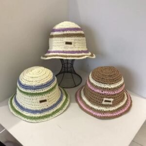 Sombrero de de papel rayado - Púrpura