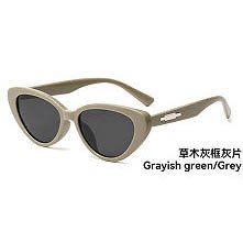Ojos de gato coreanos gafas de sol polarizadas - gris