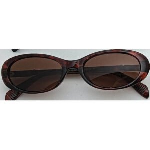 Oval Sunglasses Beaded - Leopard Print