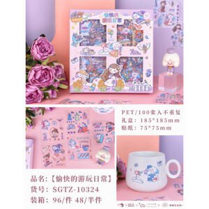 Conjunto de stickers - Juego diario alegre