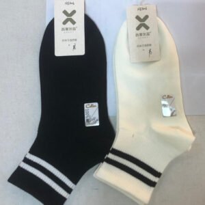 100% Algodón Estilo Colegial Calcetines Cortos de Hombre