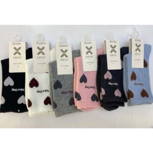 Medias de corazón jacquard para mujer