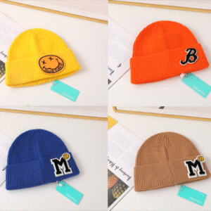 Gorro de punto mixto para mujer