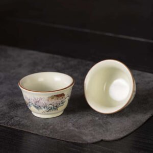 Horno Ru Amarillo Taza de Té Paisaje