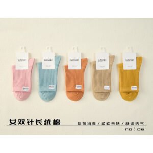Calcetines básicos de media pantorrilla para mujer-3