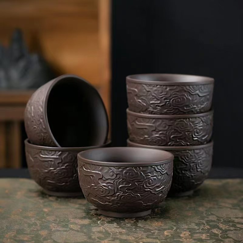 Taza Zisha Xiangyun negra