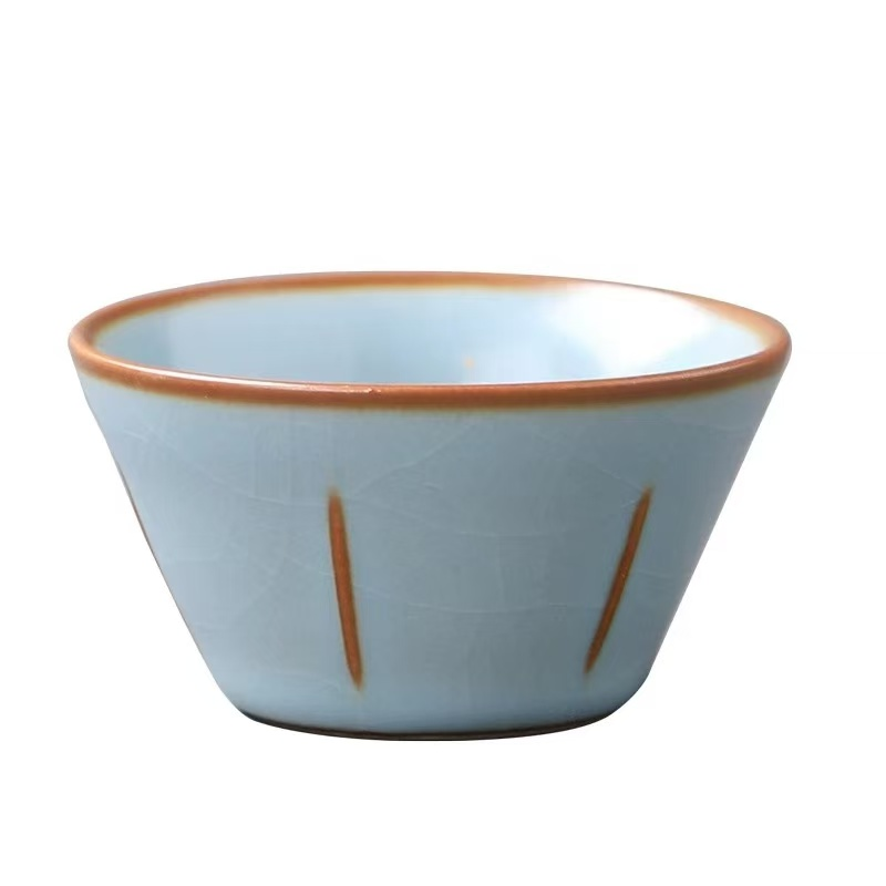 Ru horno celadón copa de borde invertido