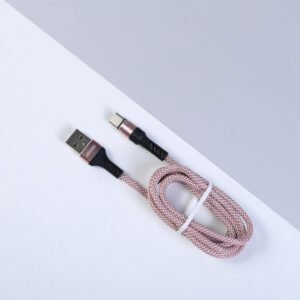 Línea de datos TYPE-C de tejido de punto simple-rosa
