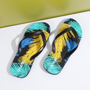 Chanclas para hombre de hojas tropicales coloridas 44-45