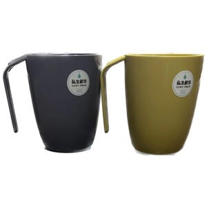 Vaso redondo para enjuague bucal con asa inclinada-88122