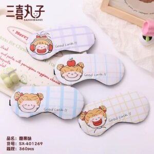 Máscara de ojos de tela con estampado de dulces