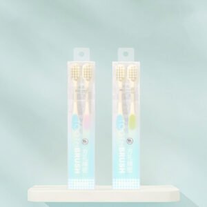 2 Cepillos de dientes de cerdas suaves densas de agujero cuadrado