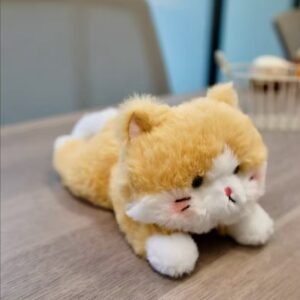 Meow Sauce Plush Lying Down 17cm – Orange Cat