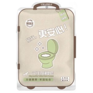 Fundas de asiento de inodoro desechables de viaje TTR no tejidas (5 piezas de grosor)