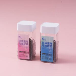 Lazos para el cabello con caja cuadrada - Negro
