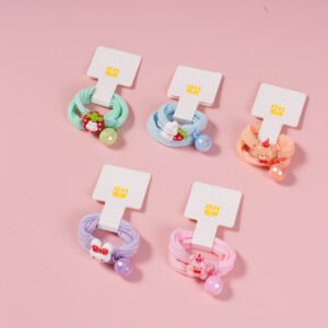Lazo de pelo para niños de oso y conejo 2pcs