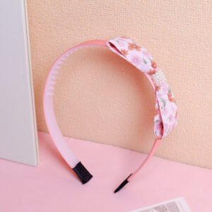 Diadema de tela con lazo floral - 1