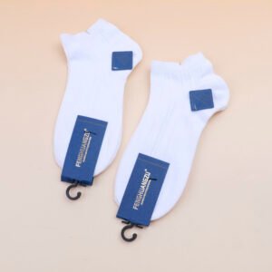 Calcetines de barco de doble aguja para mujer blanca