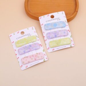 Pequeña flor funda de cuero rectangular maciza BB clip