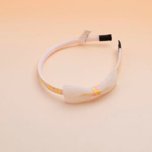 Diadema para niños de tela con lazo de encaje - 7