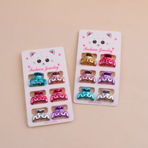 Pinza de garra de pelo galvanizada de color brillante 6 piezas - 8
