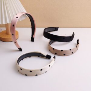 Diadema de tela de moda con lunares