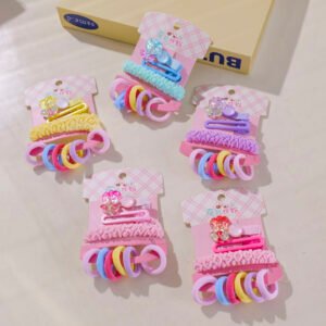 Conjunto de accesorios para el cabello de flores 9pcs