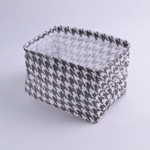Serie Houndstooth - Caja de almacenamiento de escritorio sin asa