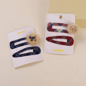 Clip de pelo de tela de perro 2pcs