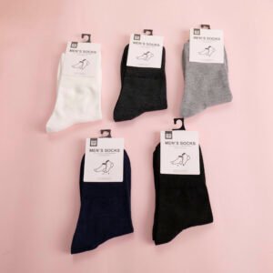 Calcetines de media pantorrilla para hombre con puño elástico