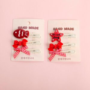 Pinzas para el cabello con lazo de pez 3 piezas