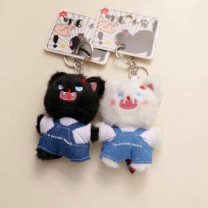Muñeco de vaca mini esponjoso - estilo denim