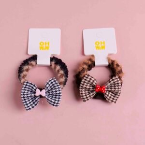 Check Bowknot Series Lazo para el cabello 2pcs-4