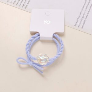 Blue Spiral Basic Hair Tie