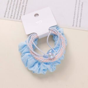 Conjunto de lazo de pelo azul mixto
