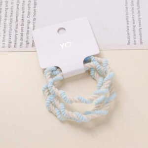 Blue Twill Basic Hair Tie