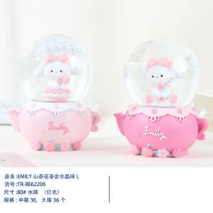 EMILY Camellia Snow Globe L