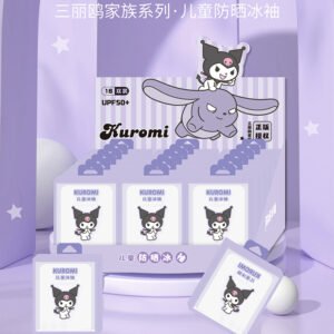 SAN-002 Mangas de brazo de enfriamiento para niños Kuromi - Paquete de caja de PP