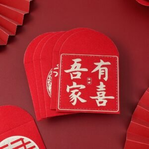Sobre rojo de puerta abierta (6PCS) paquete único mezclado