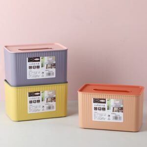 Caja de pañuelos de color sólido