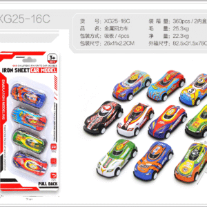 Autos de metal con retroceso con pantalla magnética 4pcs XG25-16C
