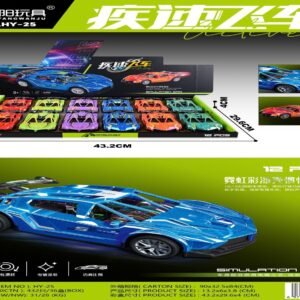 Neon Painted Shell Pull-Back Racing Car (2 Estilos, 6 Colores Mezclados)