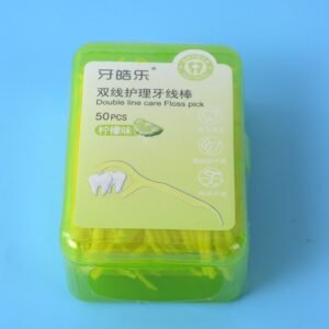 Seda dental de doble hebra con sabor a limón 50 unidades